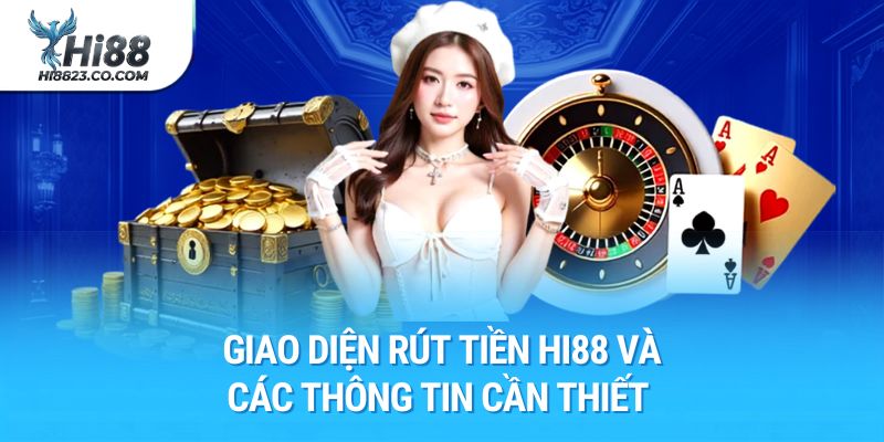 Rút tiền Hi88 – Hướng Dẫn Nhận Thưởng Nhanh Chóng, An Toàn 1 Giao diện rút tiền Hi88 và các thông tin cần thiết